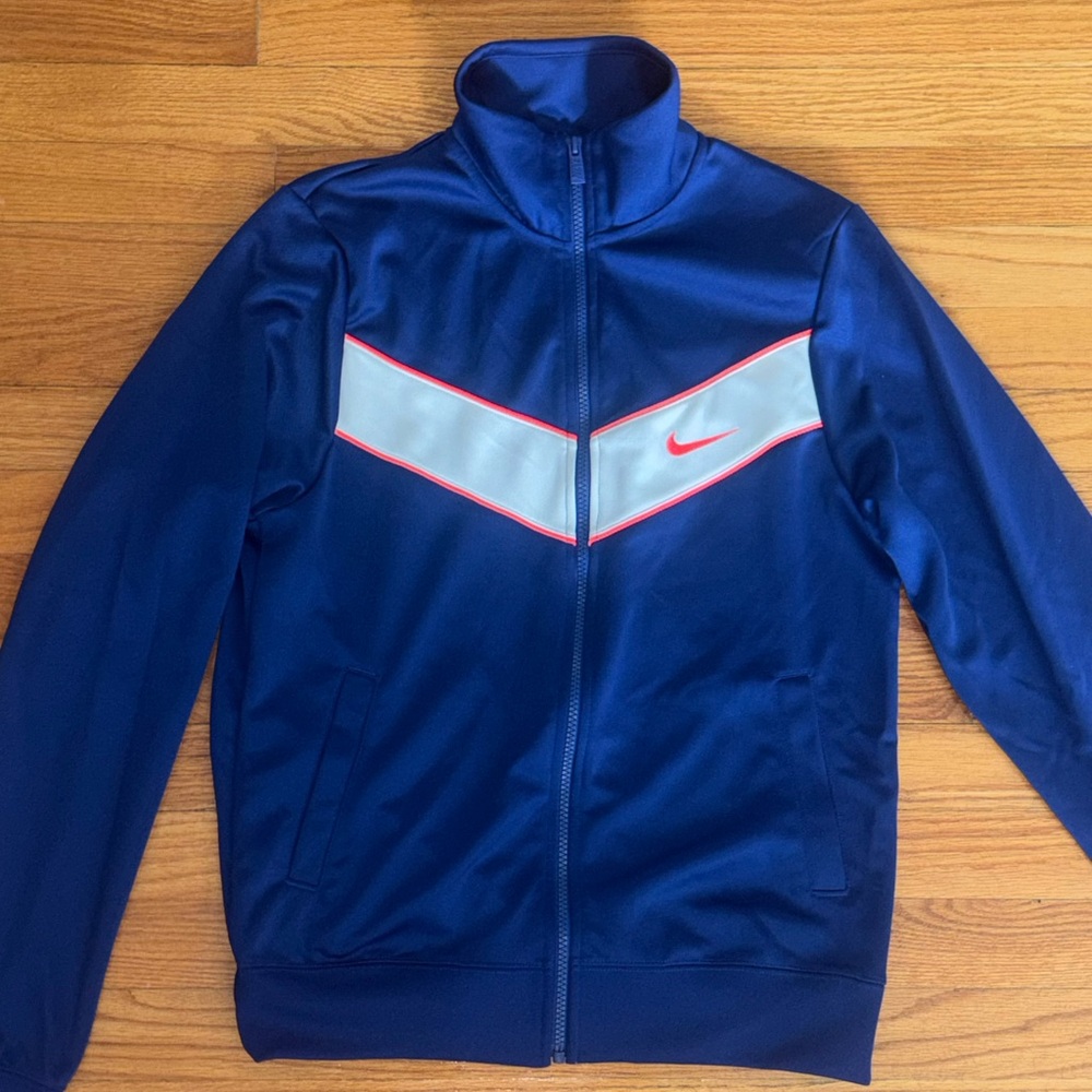 Vintage Nike Blue Track Jacket with Contrast Chevron